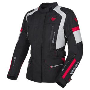 Chaqueta de moto para mujer RSA EXO 2 negro-gris-rojo