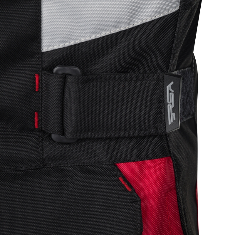 Chaqueta de moto para mujer RSA EXO 2 negro-gris-rojo