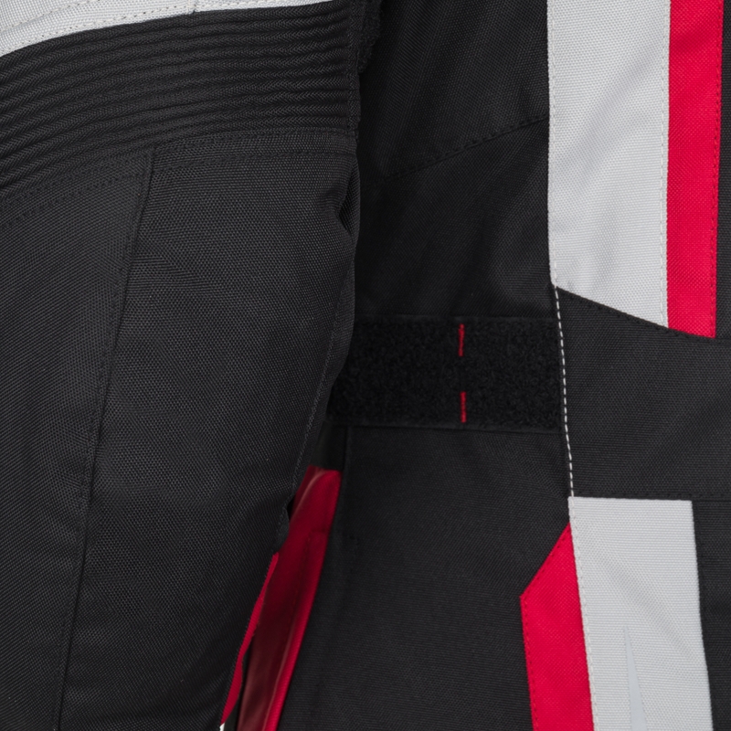 Chaqueta de moto para mujer RSA EXO 2 negro-gris-rojo