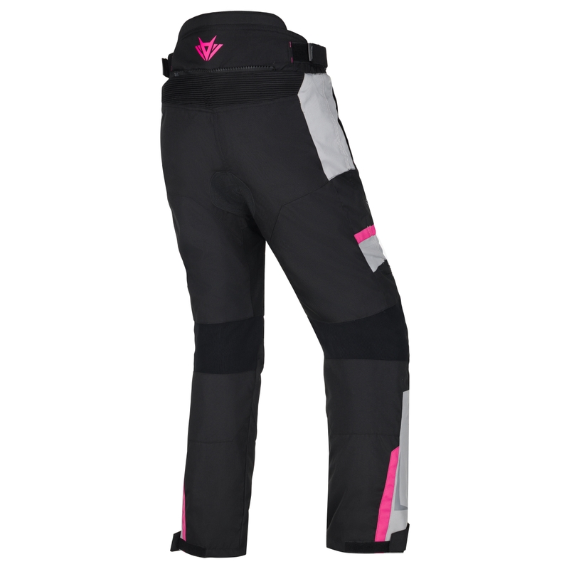 Pantalón de moto para mujer RSA EXO 2 negro-gris-rosa