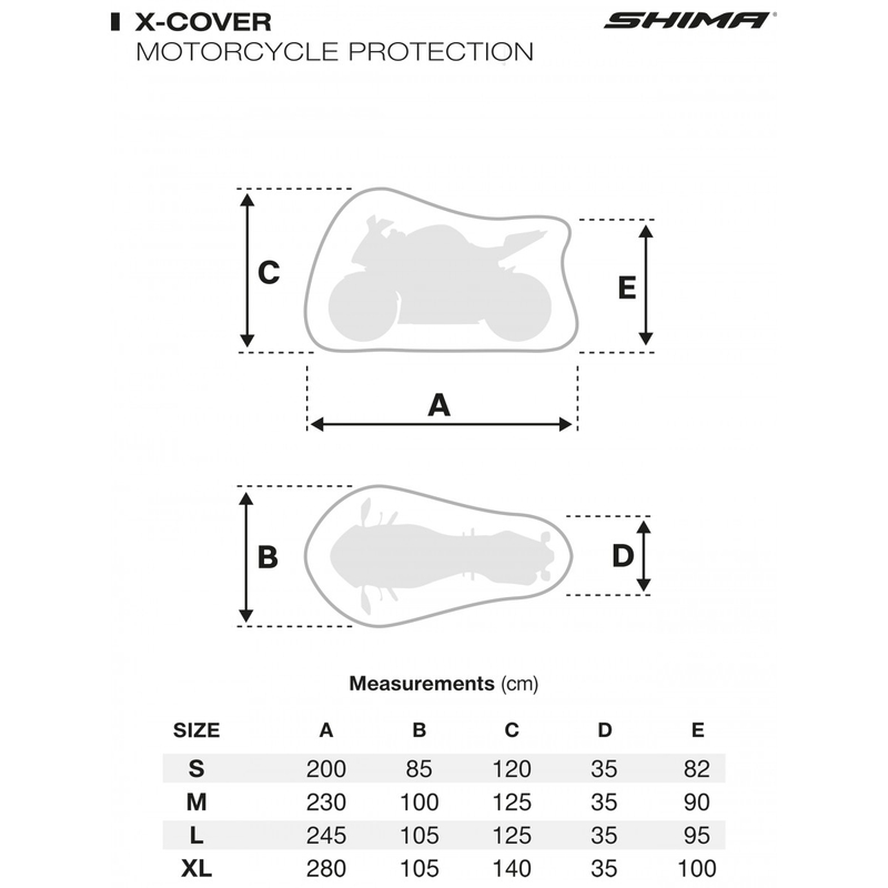 Vela para motocicleta Shima X-Cover Solo