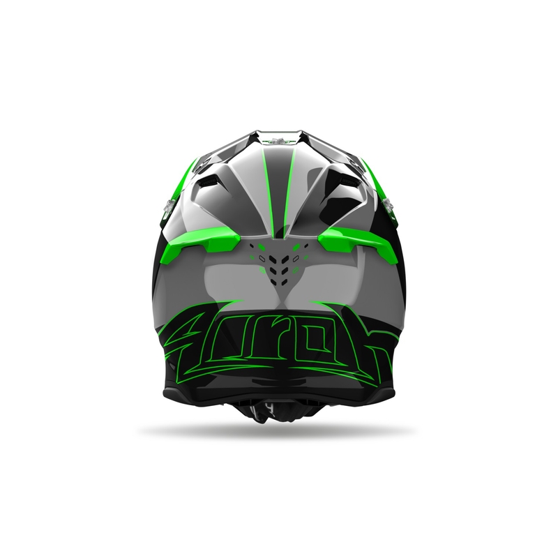 Casco de motocross Airoh Twist 3 Shard verde brillante