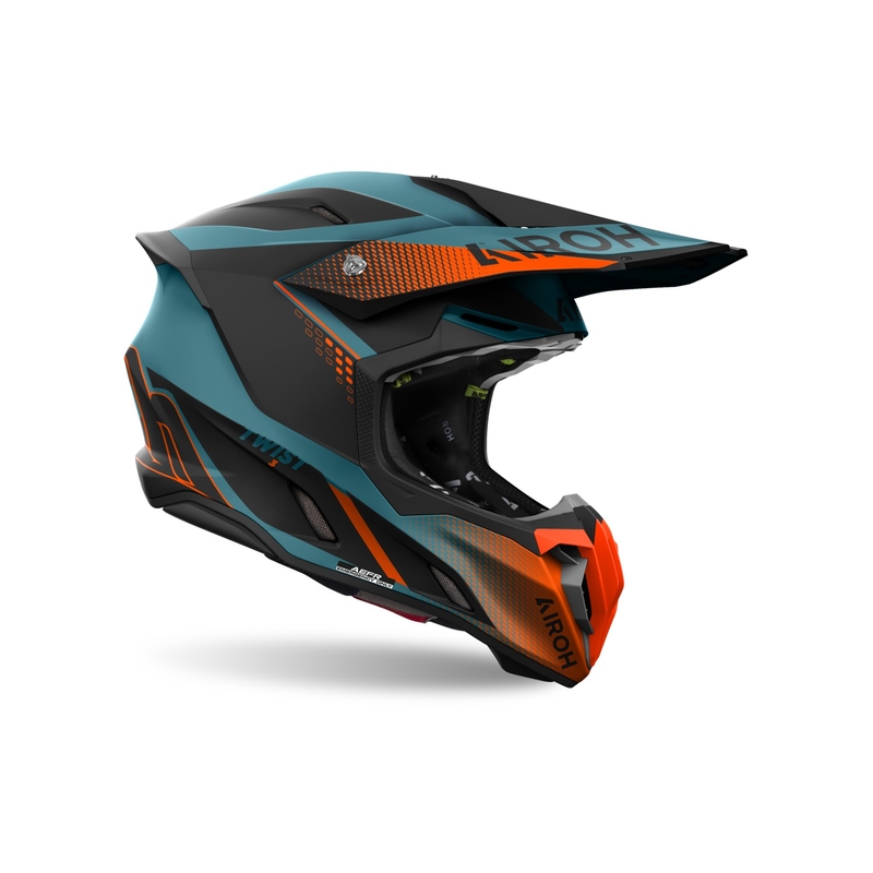 Casco de motocross Airoh Twist 3 Shard naranja mate