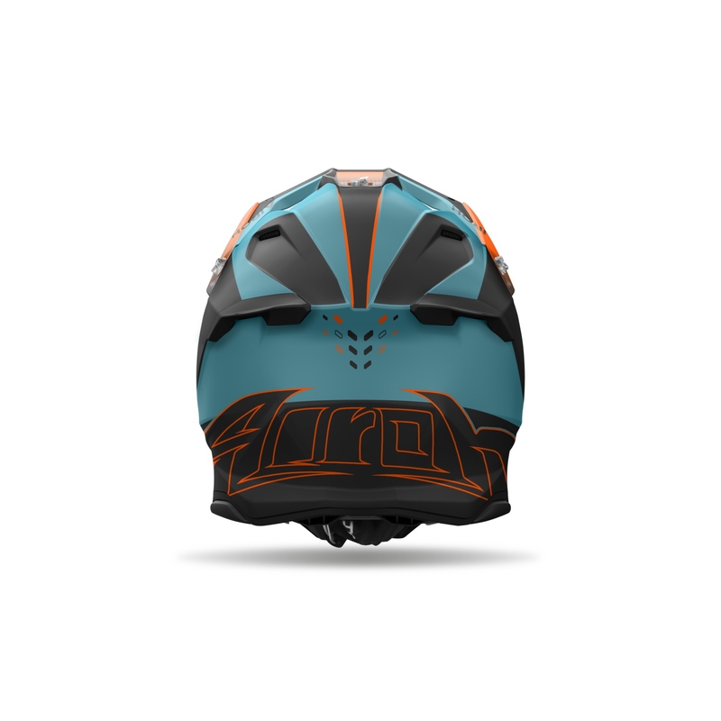 Casco de motocross Airoh Twist 3 Shard naranja mate