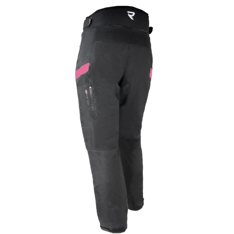 Pantalón de moto Street Racer Vix negro y rosa para mujer