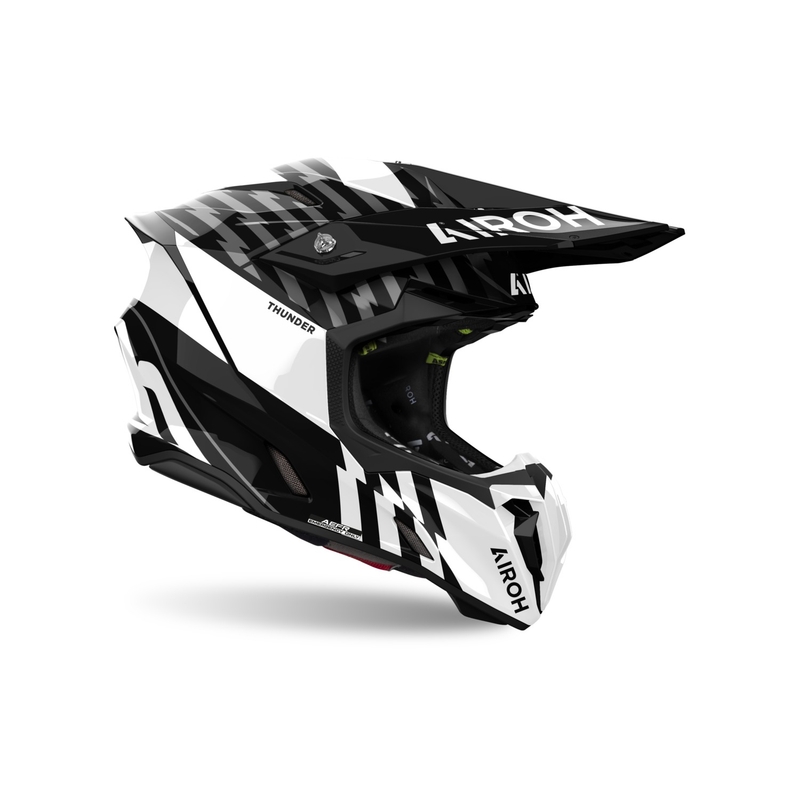 Casco de motocross Airoh Twist 3 Thunder negro brillante-blanco