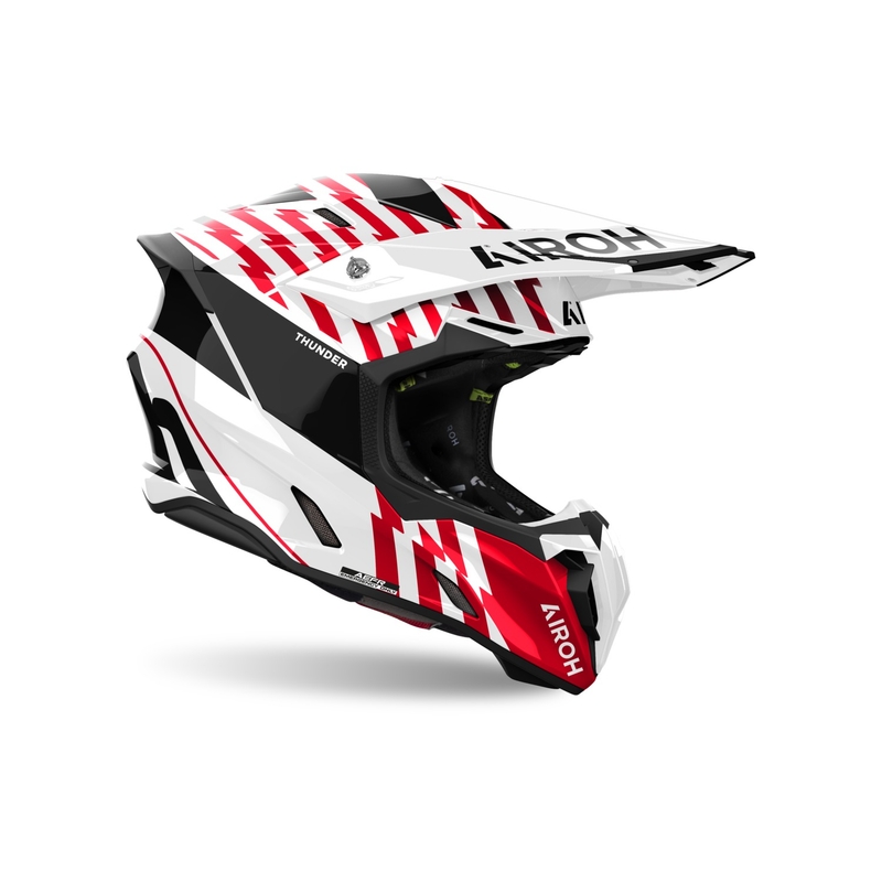 Casco de motocross Airoh Twist 3 Thunder rojo brillante