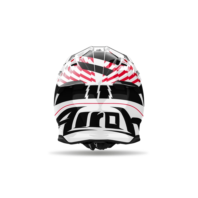 Casco de motocross Airoh Twist 3 Thunder rojo brillante