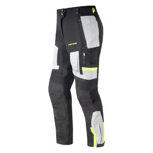Pantalón de moto Street Racer Hilax Black-Gray-Fluo Yellow para mujer