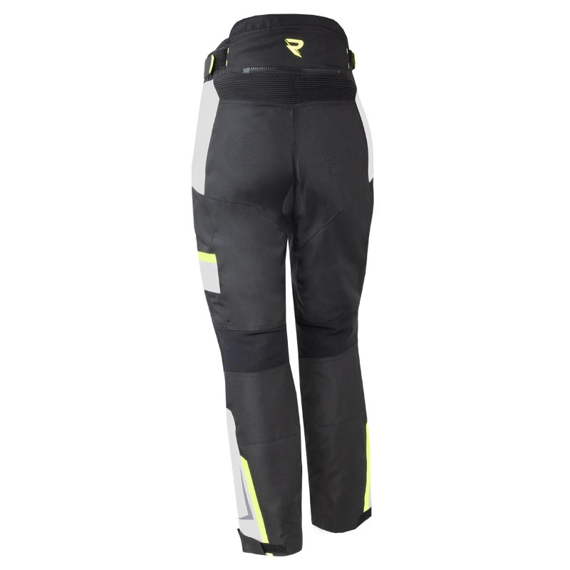 Pantalón de moto Street Racer Hilax Black-Gray-Fluo Yellow para mujer