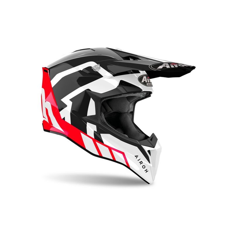 Casco motocross Airoh Wraaap Reloaded rojo brillante