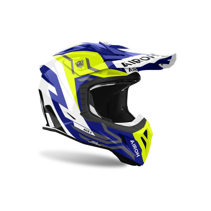 Casco de motocross Airoh Aviator Ace 2 Ground amarillo brillante