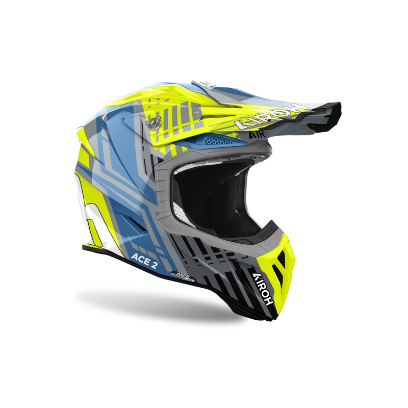 Casco de motocross Airoh Aviator Ace 2 Proud amarillo brillante