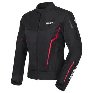 Chaqueta de moto para mujer RSA Bolt Negra, Blanca y Roja
