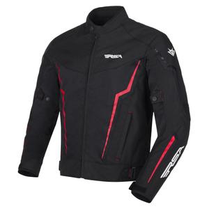 Chaqueta de moto RSA Bolt negro-blanco-rojo