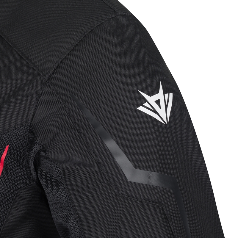 Chaqueta de moto RSA Bolt negro-blanco-rojo