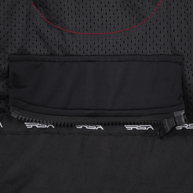 Chaqueta de moto RSA Bolt negro-blanco-rojo