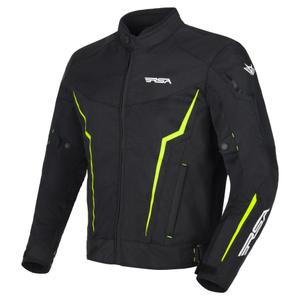 Chaqueta de moto RSA Bolt negro-blanco-amarillo fluo