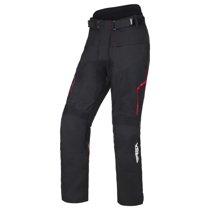 Pantalón de moto RSA Bolt negro-blanco-rojo