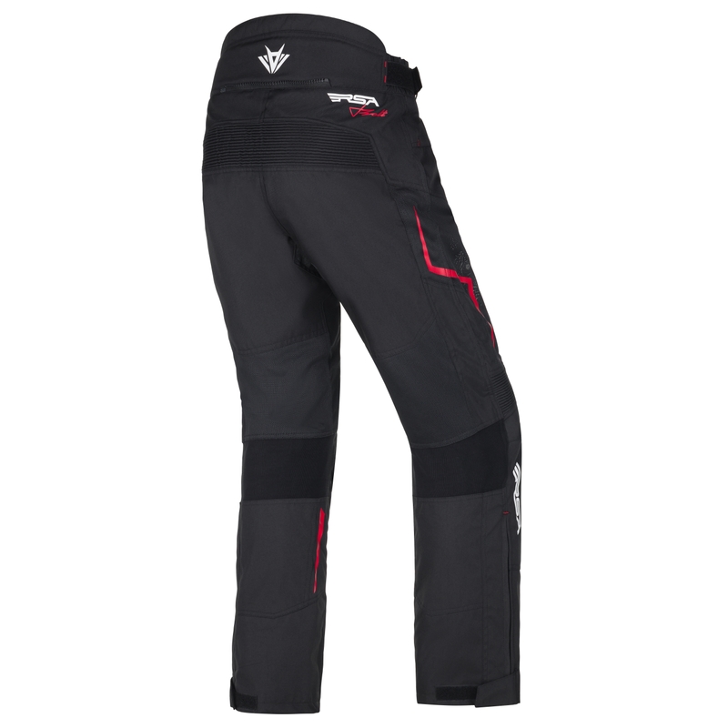Pantalón de moto RSA Bolt negro-blanco-rojo