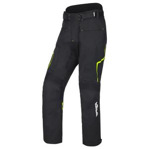 Pantalón de moto RSA Bolt negro-blanco-amarillo fluo