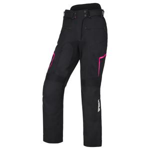 Pantalón de moto para mujer RSA Bolt Negro, Blanco y Rosa
