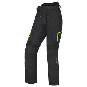 Pantalón de moto para mujer RSA Bolt Black-White-Fluo Yellow