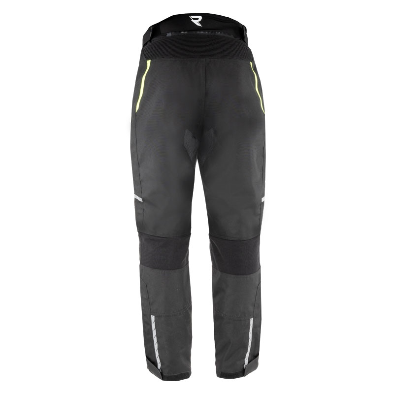 Pantalón de moto Street Racer Flex negro-amarillo fluo