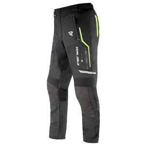 Pantalón de moto Street Racer Flex negro-amarillo fluo
