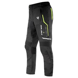 Pantalón de moto Street Racer Flex EVO negro-amarillo fluo