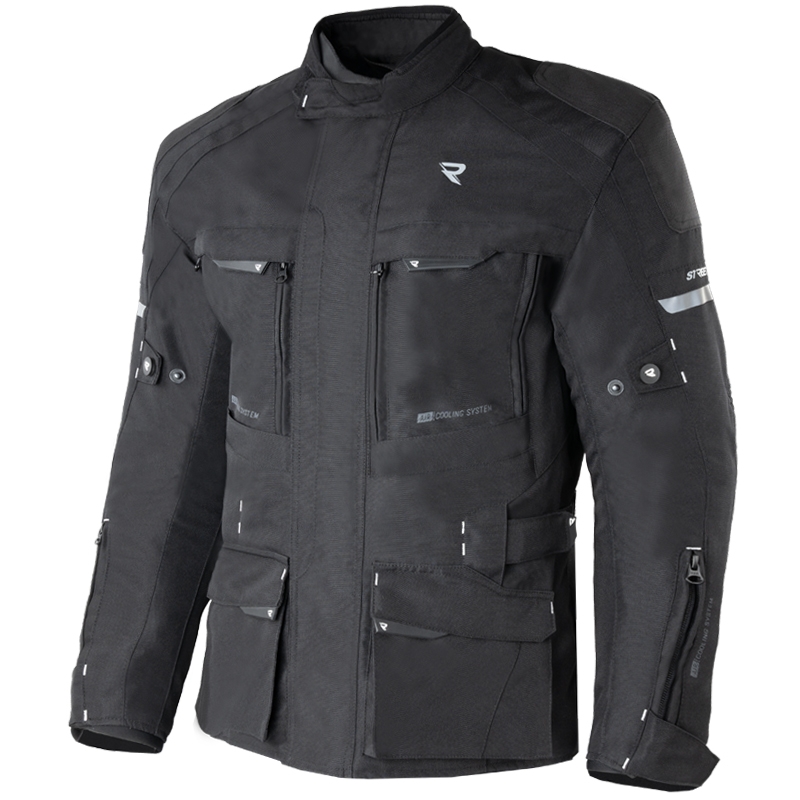 Chaqueta de moto Street Racer Rocket negra