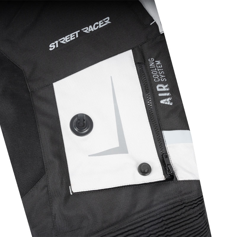 Pantalón de moto Street Racer All Season Negro y Gris