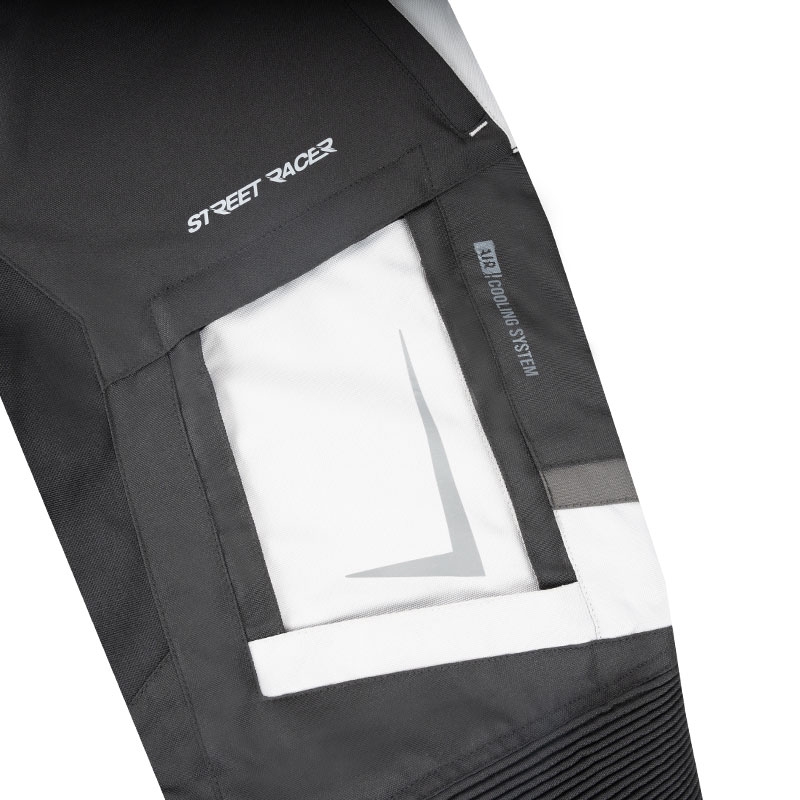 Street Racer Hilax Pantalón de moto negro y gris