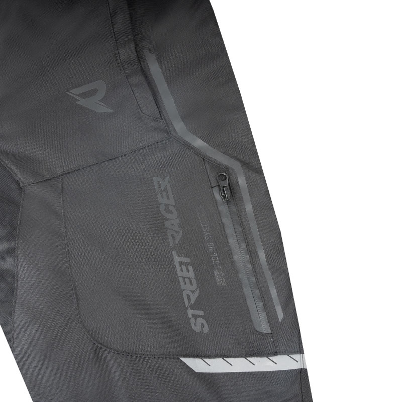 Pantalón de moto Street Racer Flex Negro
