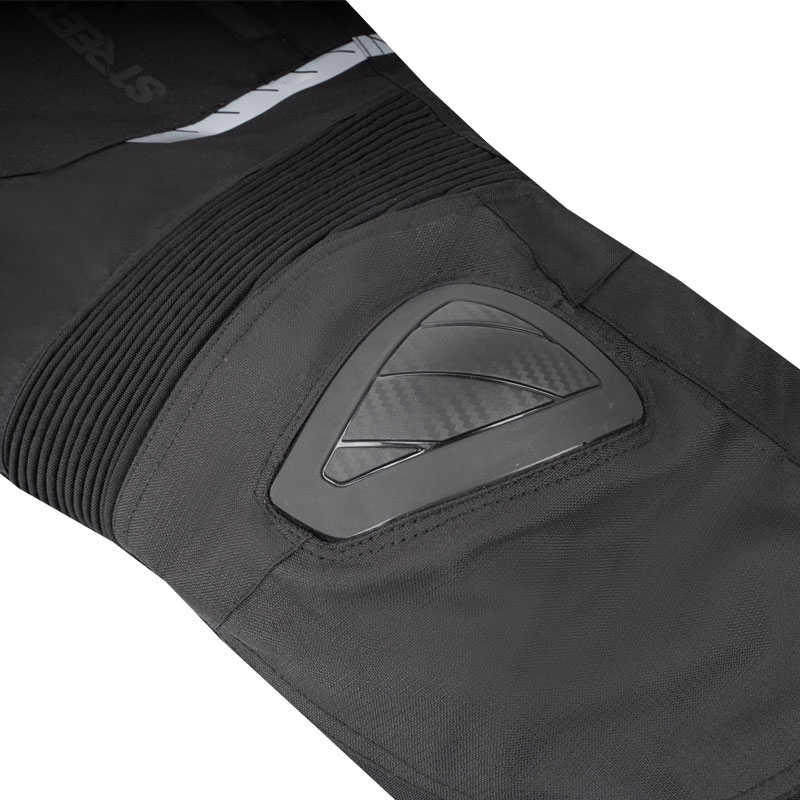 Pantalón de moto Street Racer Flex EVO negro-amarillo fluo