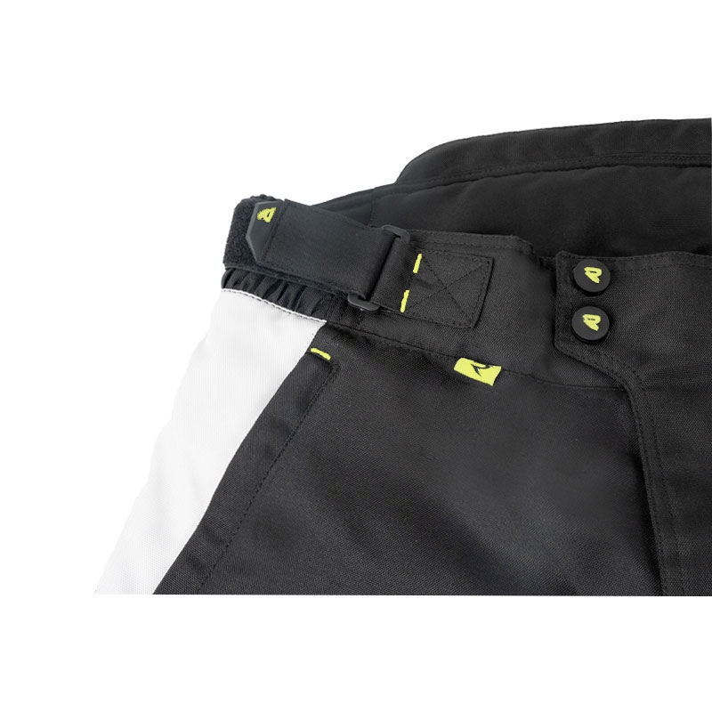 Pantalón de moto Street Racer Hilax Black-Gray-Fluo Yellow para mujer