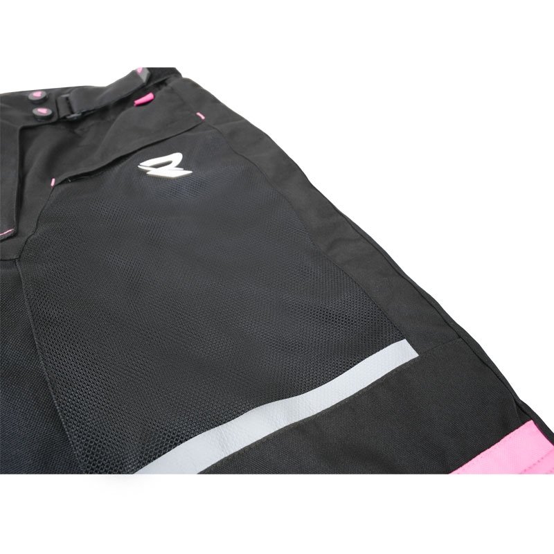 Pantalón de moto mujer Street Racer Betty II Air negro-rosa