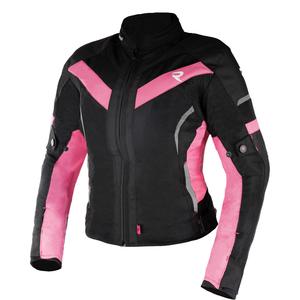 Chaqueta de moto Street Racer Betty II Air negra y rosa para mujer