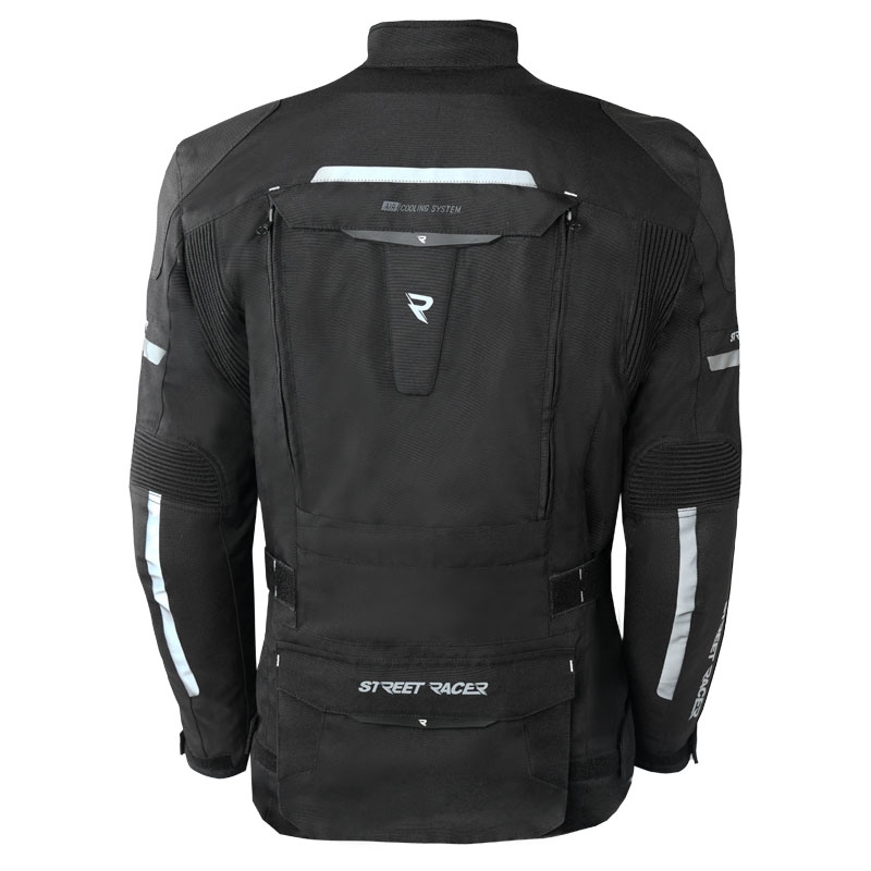 Chaqueta de moto Street Racer Rocket negra