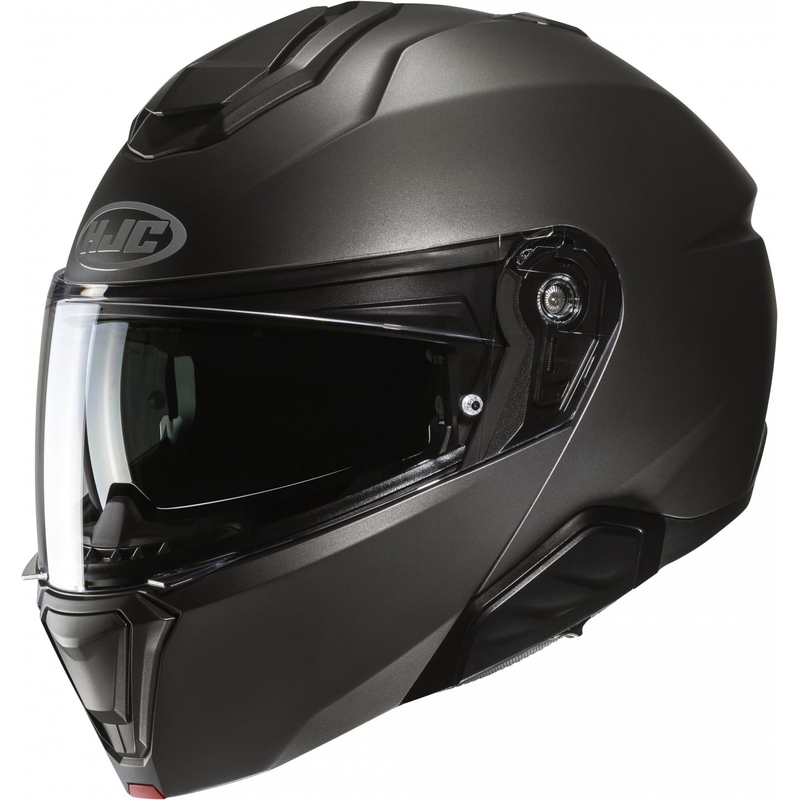 Casco de moto abatible HJC i91 Solid semiplano de titanio