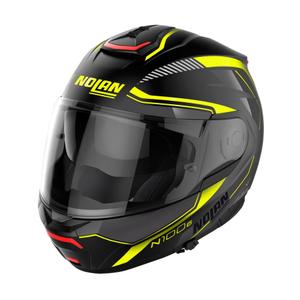 Casco de moto abatible Nolan N100-6 Surveryor N-COM 22 negro-amarillo