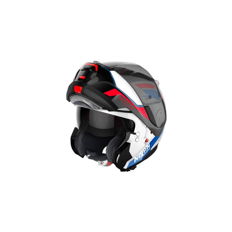 Casco abatible para moto Nolan N100-6 Surveyor N-COM 24 blanco-azul