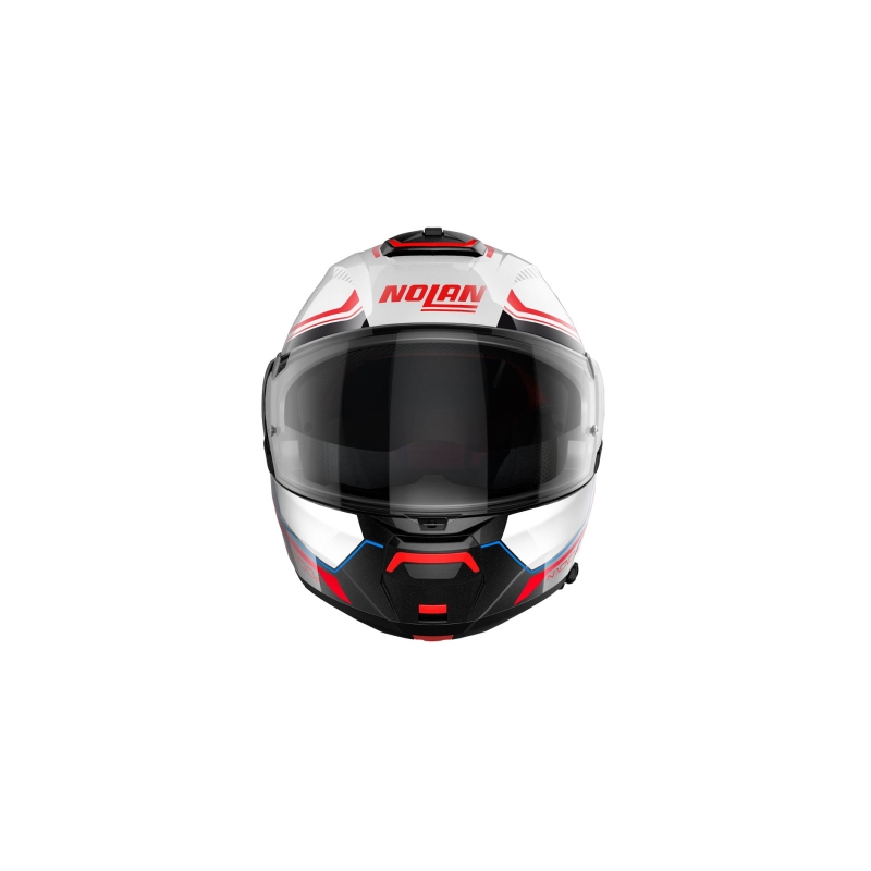 Casco abatible para moto Nolan N100-6 Surveyor N-COM 24 blanco-azul