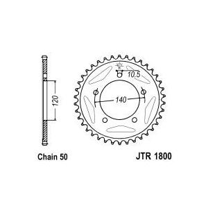 Řetězová rozeta JT 45 zubů, 530