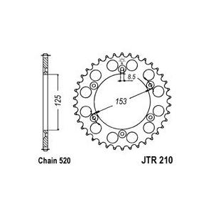 Řetězová rozeta JT 44 zubů, 520