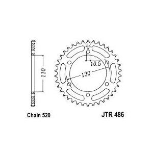 Řetězová rozeta JT 43 zubů, 520
