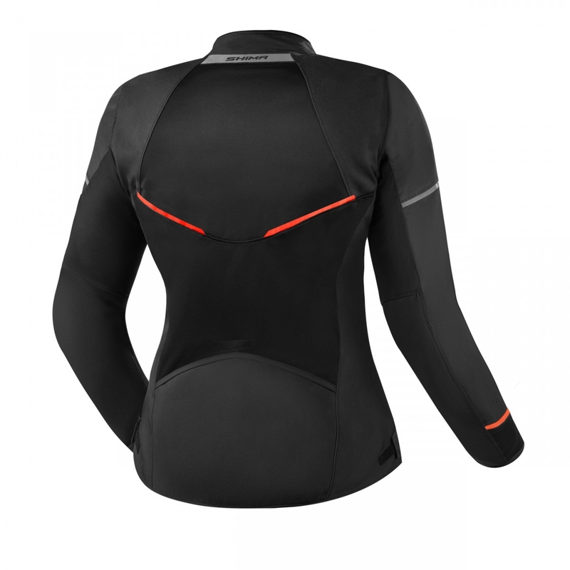 Chaqueta de moto para mujer Shima X-MESH 2.0 negro-rojo