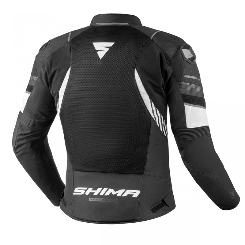 Chaqueta de moto Shima MESHPRO 2.0 blanco y negro