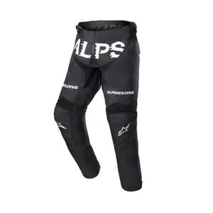 Pantalones de motocross para niños Alpinestars Racer Found en blanco y negro
