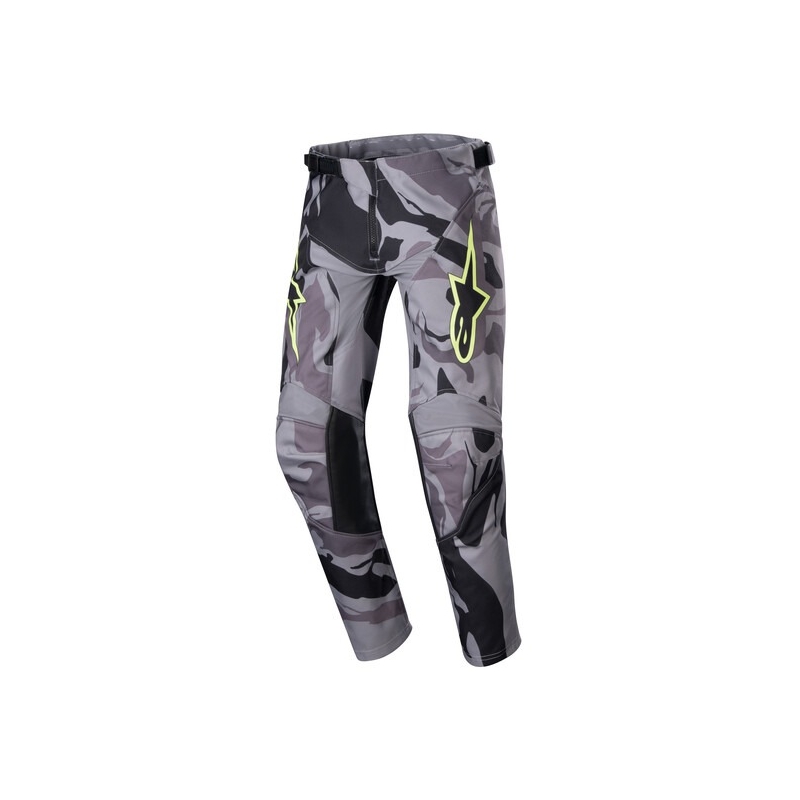 Alpinestars Racer Tactical 2024 Pantalón Motocross Niño gris camuflaje-amarillo flúo-negro